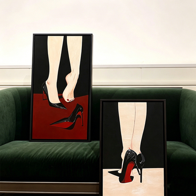 软装挂画客厅艺术感入户玄关壁画