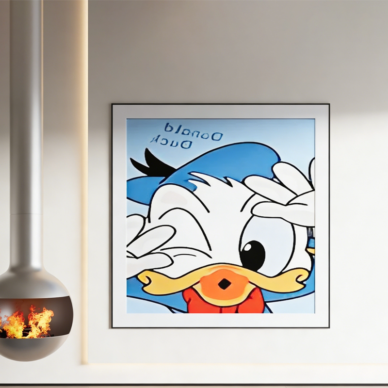 现代可爱卡通唐老鸭装饰画儿童房书房挂画客厅沙发背景卡通墙壁画