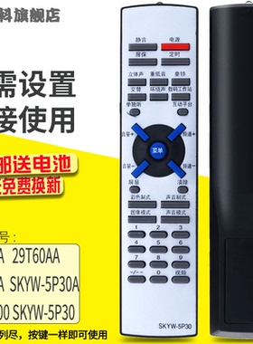蕊科适用创维电视机29TX9000遥控器29T62AA 29T60AA 29T61AA 5P30