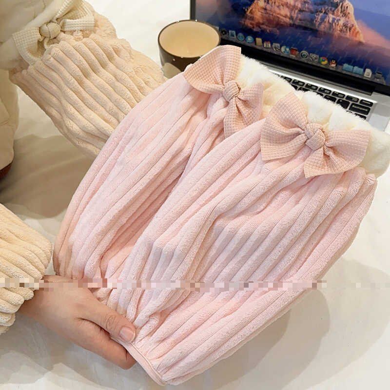 秋冬季时尚简约蝴蝶结护袖2025新款防污防脏保暖女生秋冬时尚袖套