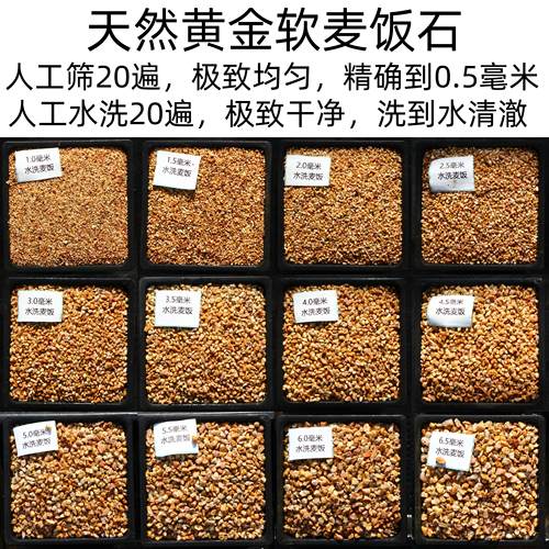 精筛水洗20遍干净黄金软麦饭石