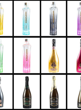 轻奢样板间仿真香槟酒瓶起泡鸡尾酒柜装饰品摆件假红酒摄影道具