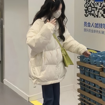 长袖棉服女冬季2024年新款韩系棉衣宽松防寒加厚棉袄外套