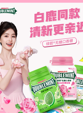 【白鹿同款】绿箭口香糖原味薄荷约40粒口香糖清新口气办公室零食