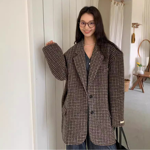 25年秋冬新款霍格沃兹浓郁美拉德多风格双面羊毛大衣气质韩版外套