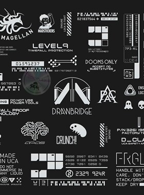 死亡搁浅2周边贴纸 快递员玩具送货科幻风格防水小岛秀夫赛博朋克