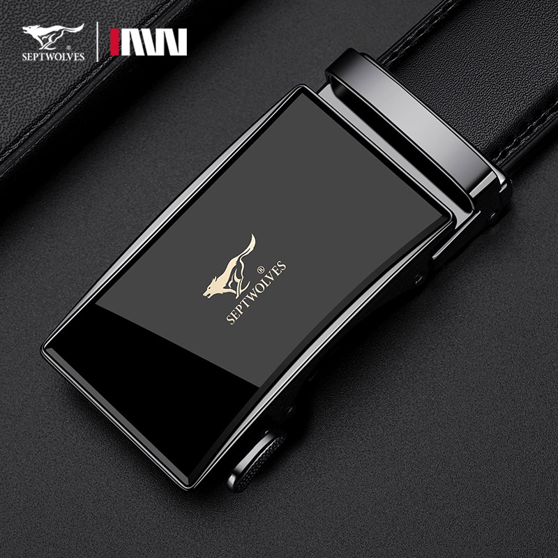 七匹狼男士真皮皮带2026新款自动扣休闲牛皮裤腰带送老公生日礼物