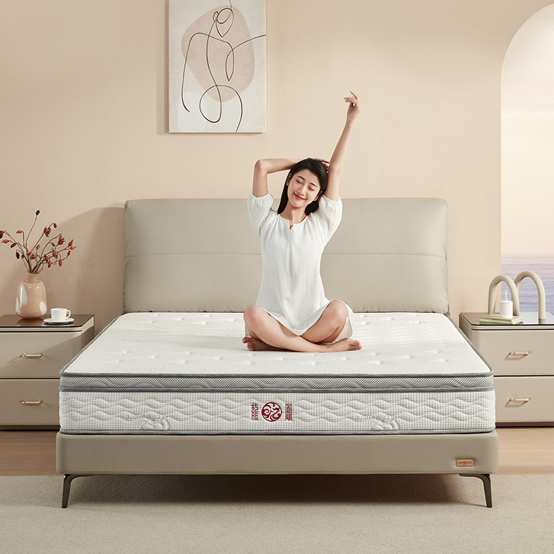 龙凤床垫天然乳胶独立静音弹簧席梦思 家用1.8米加硬护脊成人床垫