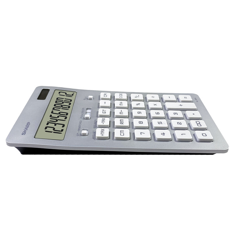 SHARP 샤프 EL-364B-SL 멋쟁이 심플 계산기 비즈니스 사무용 컴퓨터 12자리