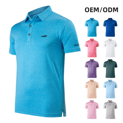 OEM球赛俱乐部定制 高尔夫服装polo衫短袖 高尔夫球队T恤阳离子料