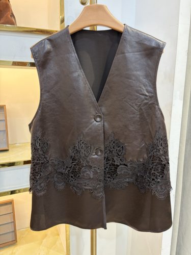 2026秋季新款女装复古风格绵羊皮皮衣女外套马甲女