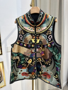 2026新款新中式国风重工刺绣醋酸马甲背心女上衣