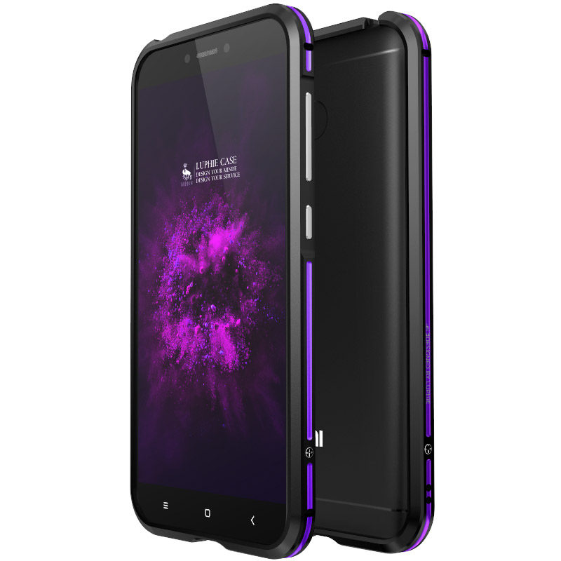 Luphie Bicolor Blade Sword Slim Light Aluminum Bumper Metal Shell Case for Xiaomi Redmi 4X