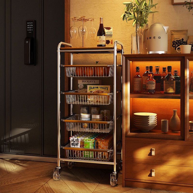 小推车置物架零食收纳家用厨房