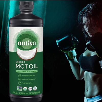 美国进口Nutiva优缇MCT油椰子油食用油中链脂肪防弹咖啡生酮油