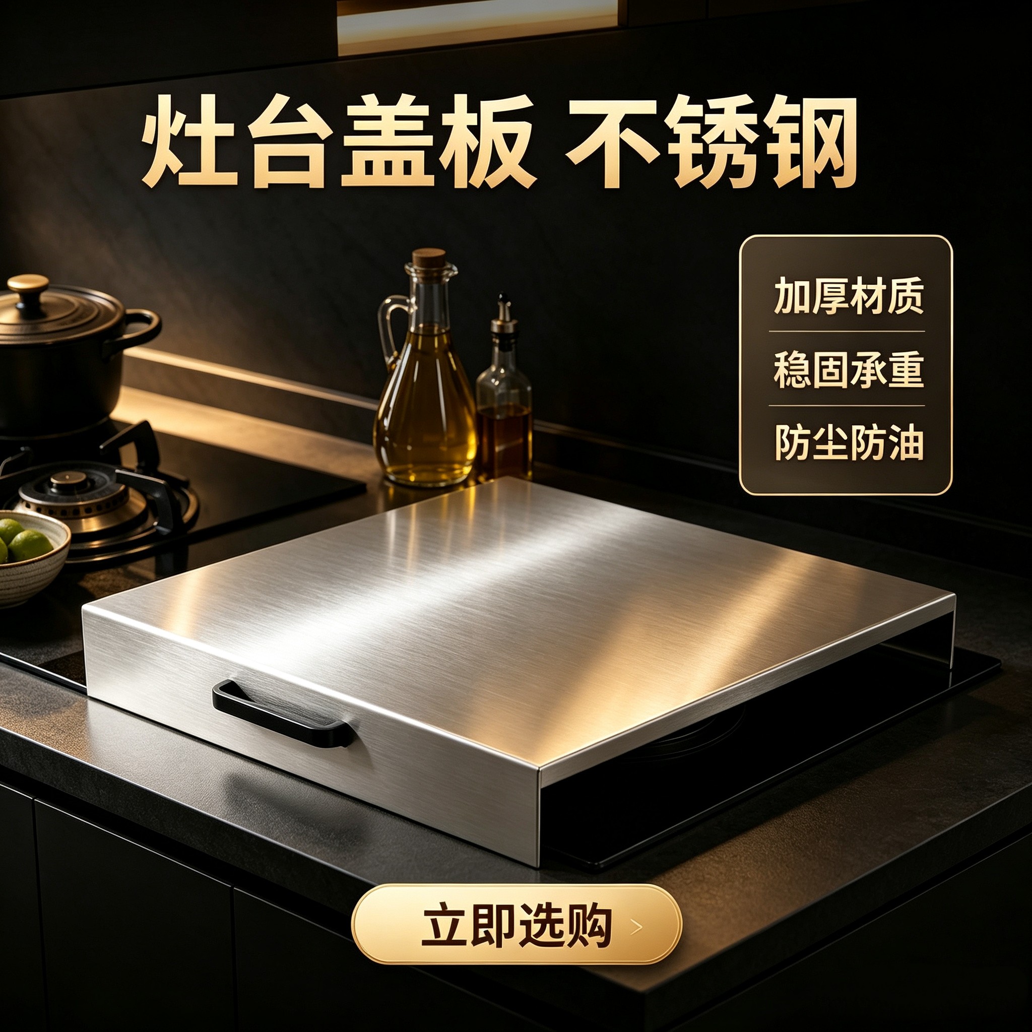 304厨房灶台置物架燃气灶盖板罩图片