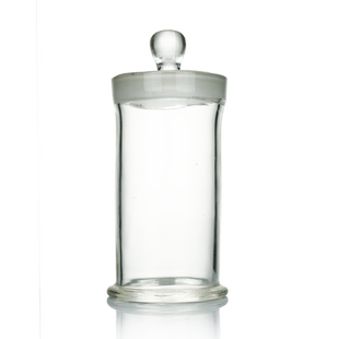 华鸥实验室玻璃器材标本瓶福尔马林瓶60/90/120/150/180/210mm高清透明标本缸磨砂玻盖展示瓶样品瓶样品瓶