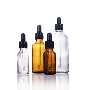 玻璃滴瓶 透明白滴瓶5 10 15 20 30 50 100ml滴瓶附胶帽 棕色玻璃点滴瓶 胶头滴管 玻璃滴瓶滴瓶化学实验室用