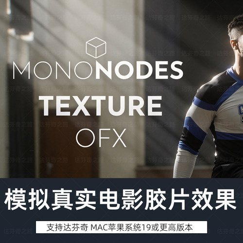 Mac苹果版达芬奇插件 Texture v1.0-模拟真实电影胶片效果