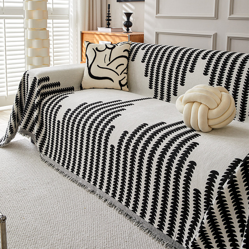 现代简约北欧线条四季加厚沙发巾沙发盖巾沙发盖布沙发套沙发罩布,居家布艺,沙发垫,淘宝优惠券,粉丝福利购,淘宝优惠卷