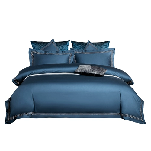 Хлопковый комплект, простыня, роскошный высококлассный пододеяльник, покрывало для отеля, 4 предмета