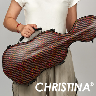 CHRISTINA克莉丝蒂娜 琴形PC轻便防水耐磨抗摔小提琴琴盒小巧轻便