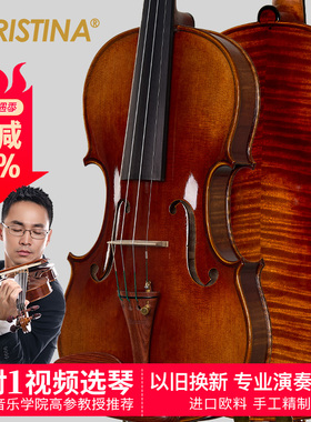 克莉丝蒂娜 S300B进口欧料专业考级演奏手工实木小提琴儿童初学者