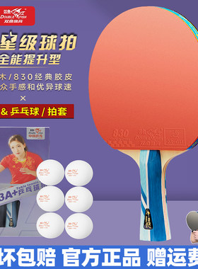 双鱼兵乓球拍初学者学生训练3星