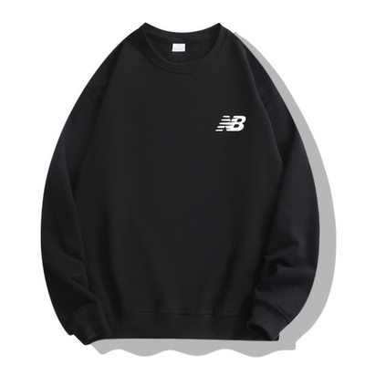 纯棉卫衣男秋冬潮牌男女套头圆领无帽长袖上衣加绒大码休闲运动衫