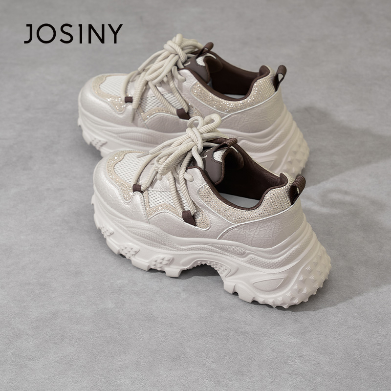 卓诗尼女款增高松糕老爹鞋