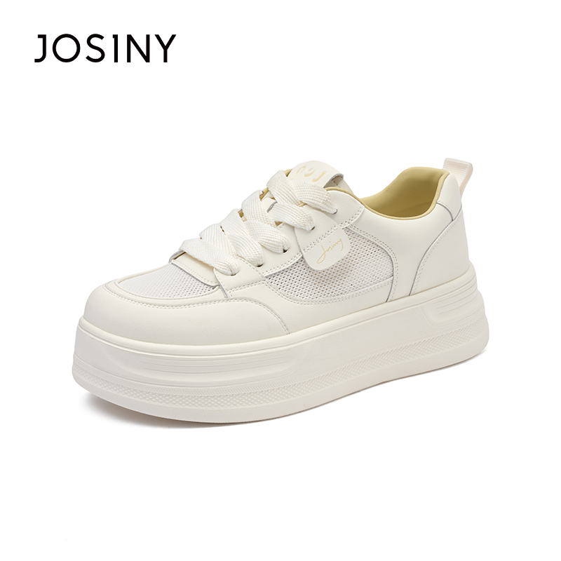 卓诗尼2025年春季新款厚底板鞋