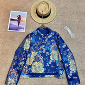 诺诺2026早春上新气质兰花精致斜襟开衫 77A336 外套小衫 YS3