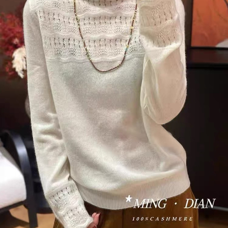 诺诺搭简约镂空堆堆领打底内搭纯色保暖羊绒衫（含100羊绒）R9083,自行车/骑行装备/零配件,自行车整车大保养工时,淘宝优惠券,粉丝福利购,淘宝优惠卷