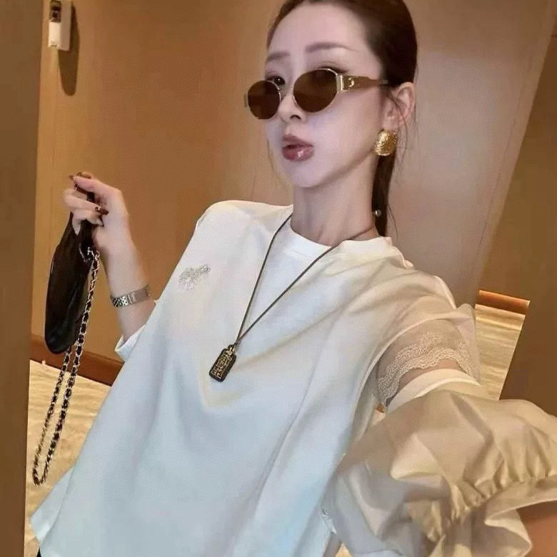 诺诺小众设计26年早春设计感拼蕾丝喇叭袖小马休闲简约小衫2668,女装/女士精品,毛针织衫,淘宝优惠券,粉丝福利购,淘宝优惠卷