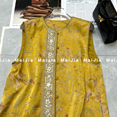 诺诺小众设计26年早春新中式 国风锦鲤提花刺绣马甲J553