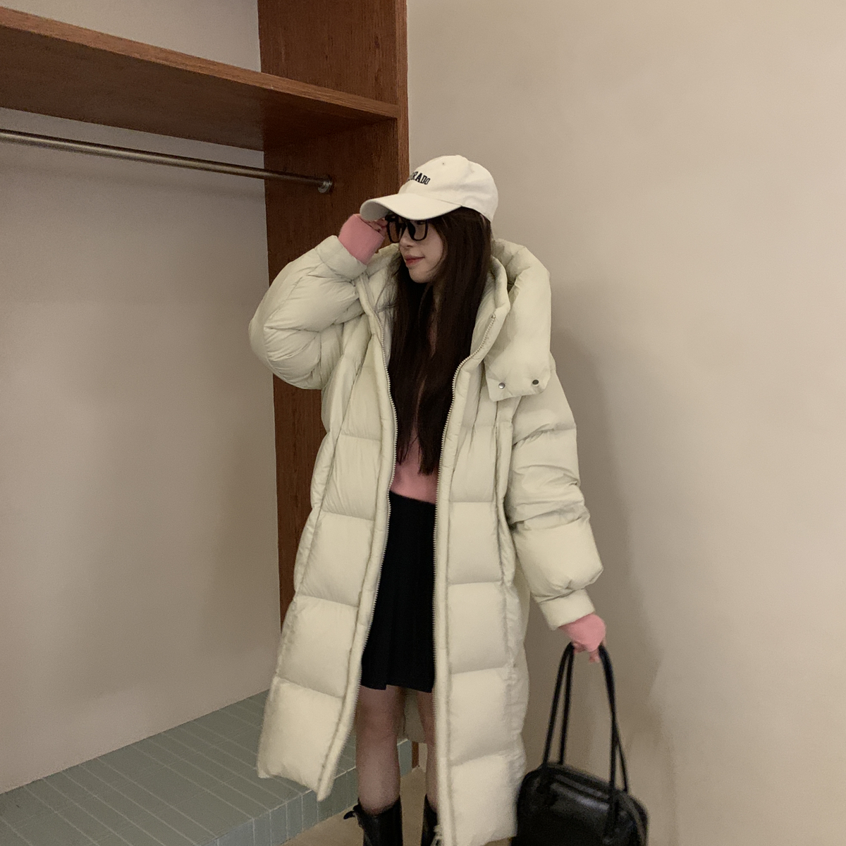 诺诺冬上新经典长款气质百搭休闲显瘦保暖羽绒服外套98305