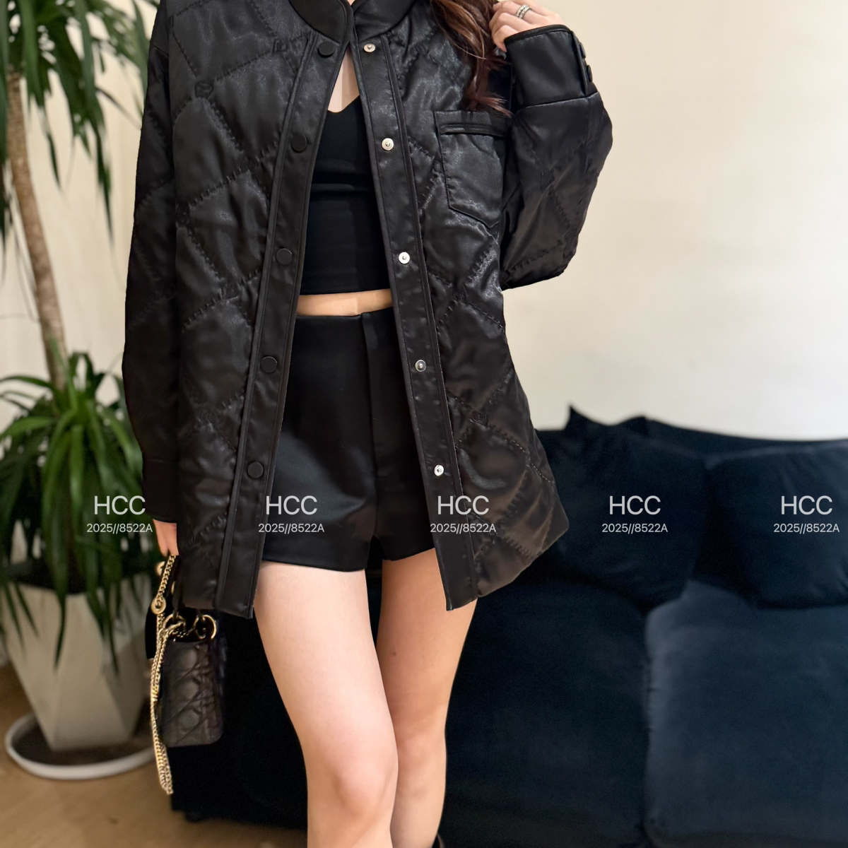 诺诺冬上新绗缝立领宽松百搭短外套158-060