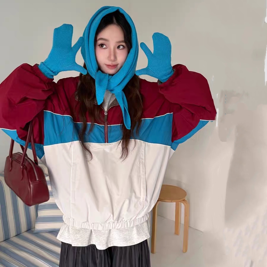 诺诺接双面穿拉链装饰短外套夹克(含58.4绵羊毛)DM5201027