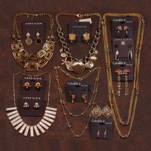 J89这批老好货等了三年孤品打版样品KS秀款女夸张项链耳钉中古着