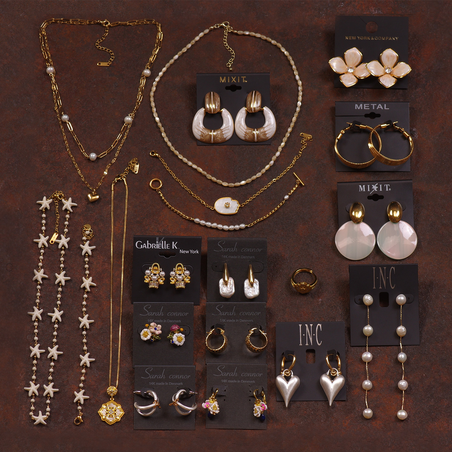 14天然母贝壳异形淡水珍珠手工珐琅釉金银拉丝撞色手项链耳环夹钉,饰品/流行首饰/时尚饰品新,耳环,淘宝优惠券,粉丝福利购,淘宝优惠卷