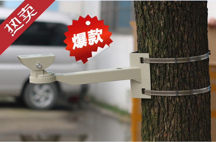 监控摄像头抱窟支架 电线杆立柱鸭嘴抱角支架不锈钢扣环抱箍支架