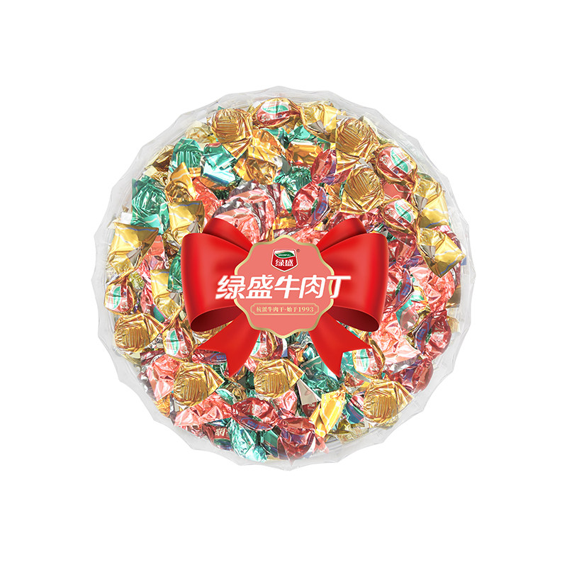 绿盛牛肉丁168g鱼柳夹心牛肉粒礼盒混合牛肉粒送礼礼盒