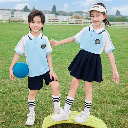 幼儿园园服夏装儿童校服套装纯棉小学生班服春秋装六一表演四件套