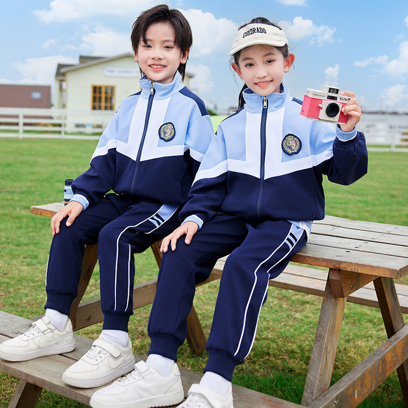 小学生英伦风班服夏季新款套装春秋装校服幼儿园园服运动服三件套
