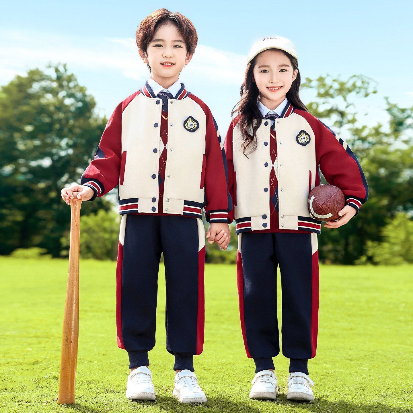 小学生校服春秋装棒球服三件套运动会夏季班服儿童校服幼儿园园服