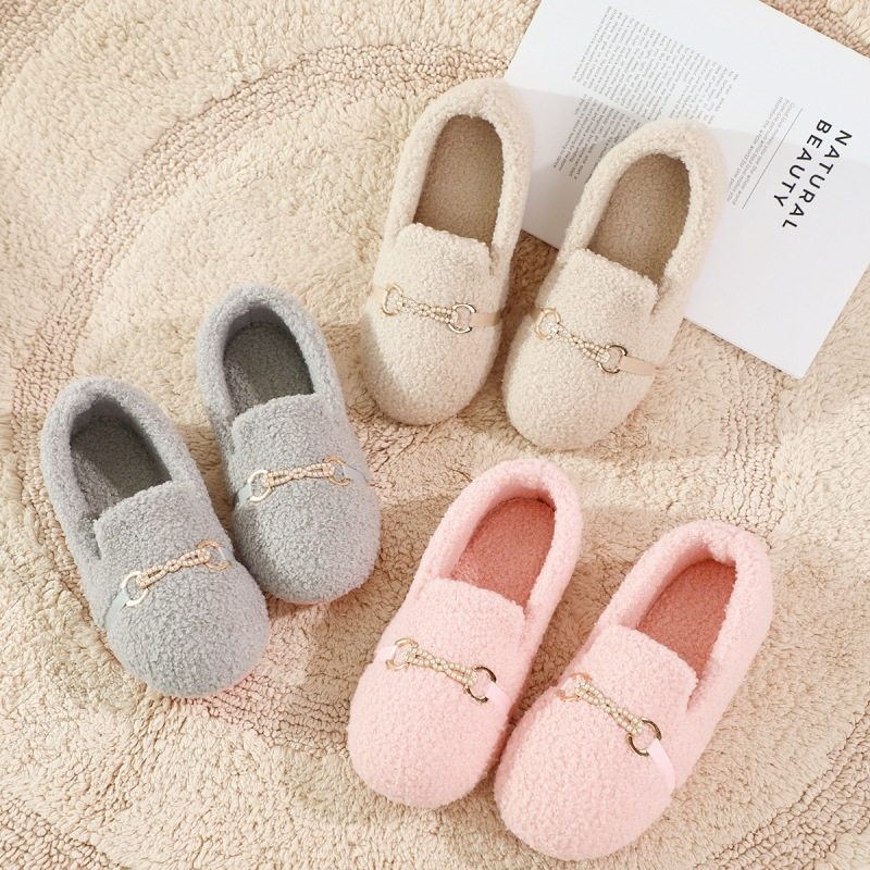 秋冬季毛绒地板鞋防滑软底时尚孕妇月子鞋包跟保暖秋季女士棉拖鞋,女鞋,棉鞋,淘宝优惠券,粉丝福利购,淘宝优惠卷
