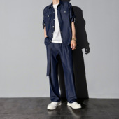 子两件套潮 宽松软牛仔套装 搭配 莱德 短袖 时尚 男薄款 裤 夏季 衬衫