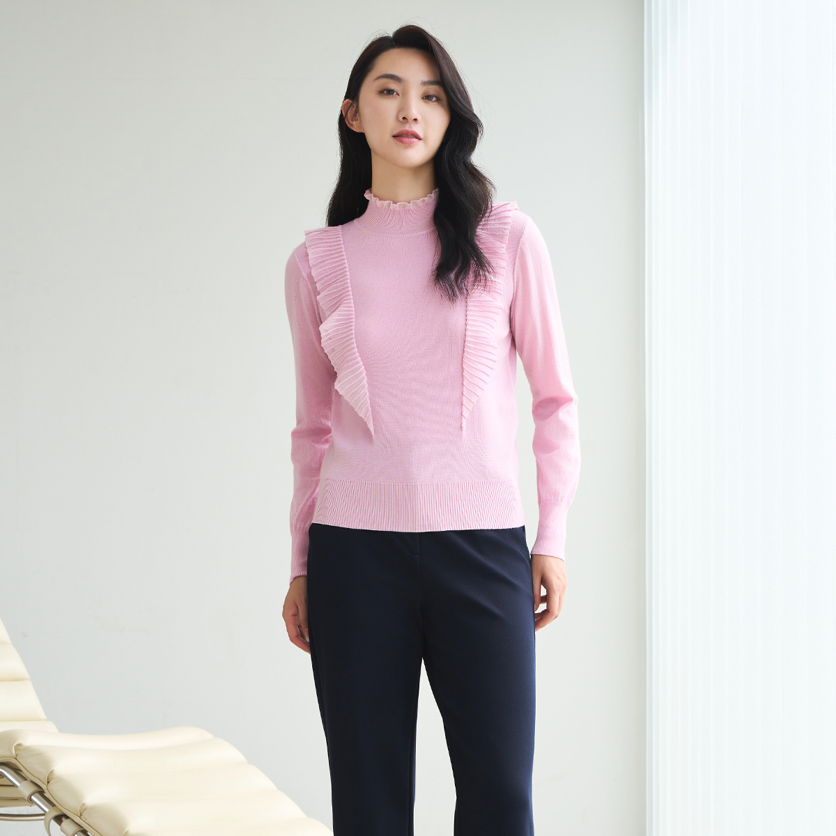 歌蒂诗高领修身针织衫