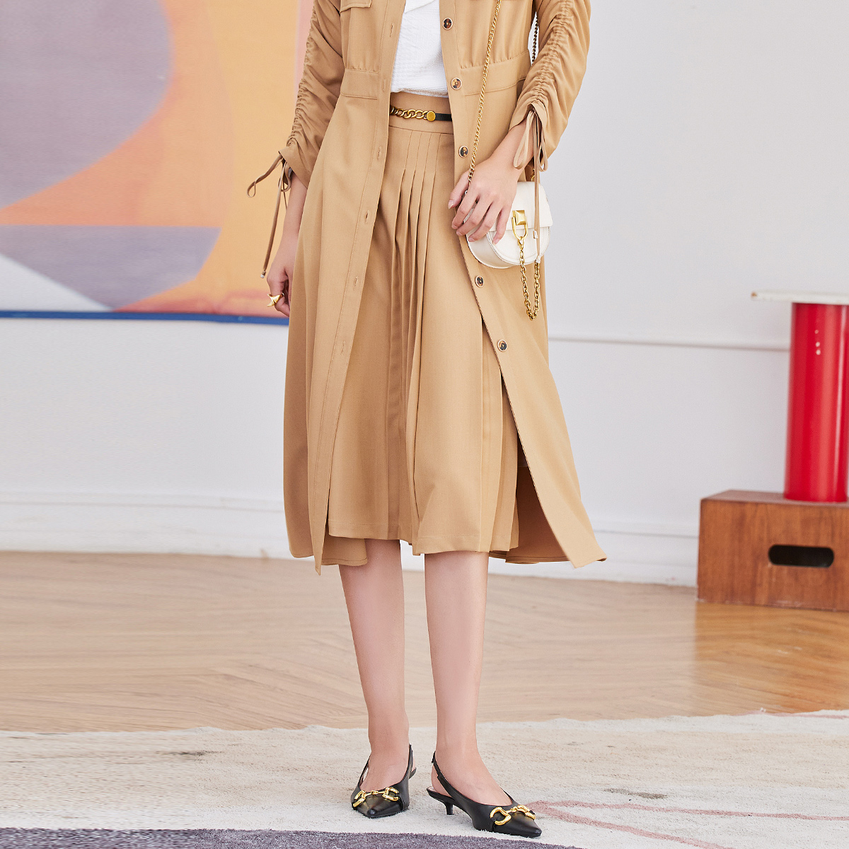 夏季百褶半身裙歌蒂诗