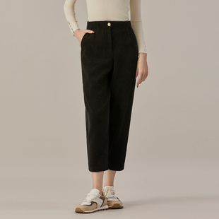 女 歌蒂诗冬季 通勤休闲百搭加厚直筒裤 时尚 8D42K8121 专柜新款